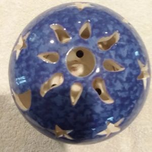 Blue Ceramic Candle Holder